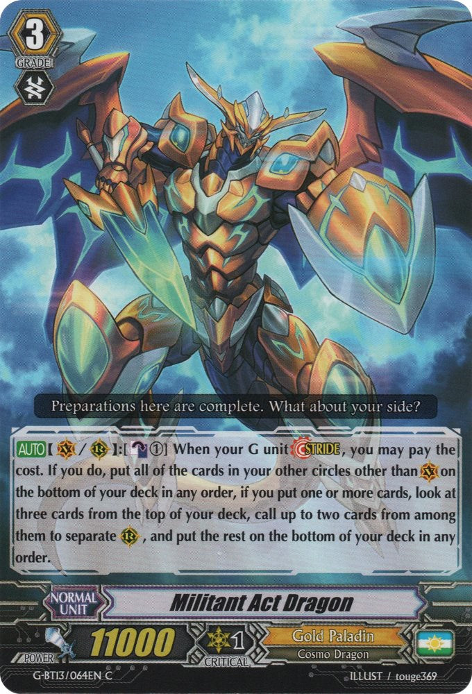Image of Militant Act Dragon (G-BT13/064EN) [Ultimate Stride]