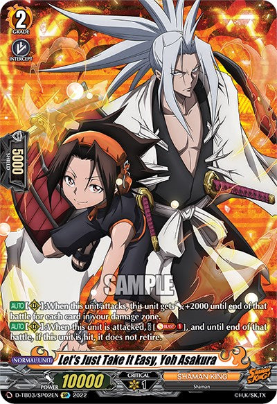 Image of Let's Just Take It Easy, Yoh Asakura (D-TB03/SP02EN) [Shaman King]