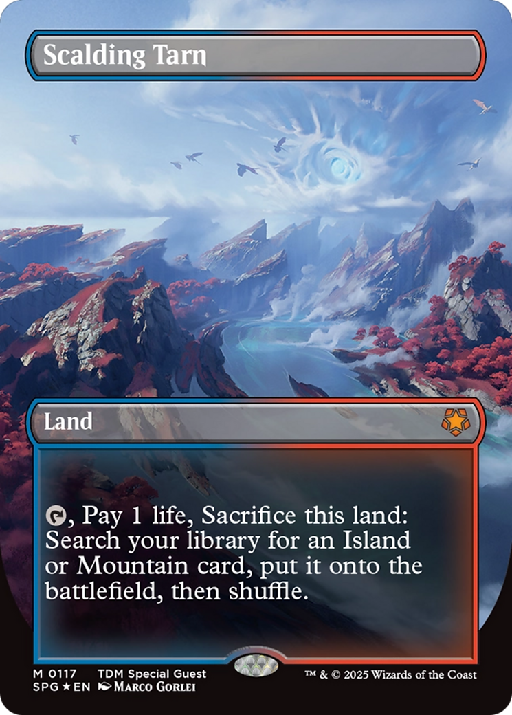 Image of Scalding Tarn (Borderless) (Dragonscale Foil) [Tarkir: Dragonstorm Special Guests]