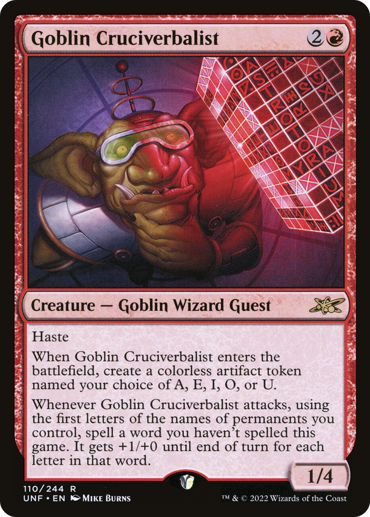 Image of Goblin Cruciverbalist [Unfinity]