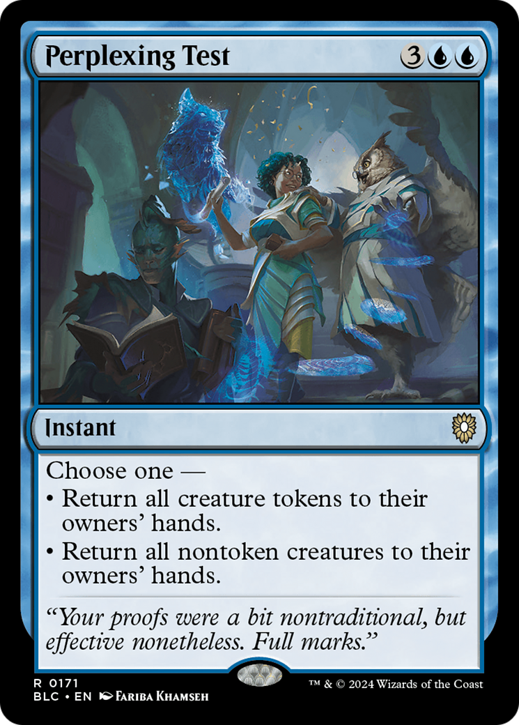 Image of Perplexing Test [Bloomburrow Commander]