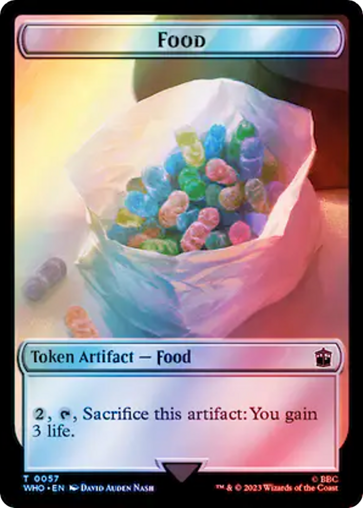 Image of Horse // Food (0057) Double-Sided Token (Surge Foil) [Doctor Who Tokens]