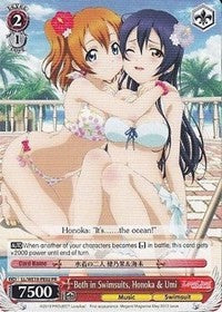 Image of Both in Swimsuits, Honoka & Umi (LL/WE19-PE02 PR) [Promotional Cards]