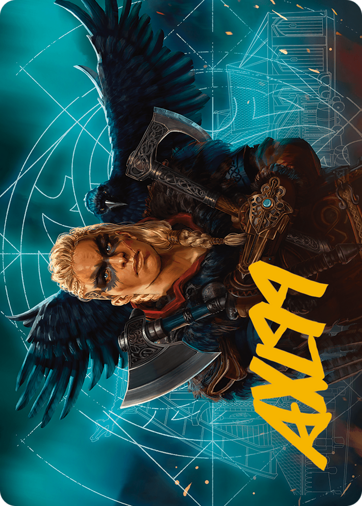 Image of Eivor, Wolf-Kissed Art Card (Gold-Stamped Signature) [Assassin's Creed Art Series]