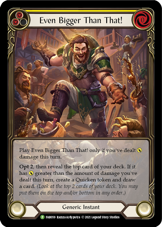 Image of Even Bigger Than That (Yellow) [FAB059] (Promo)  Rainbow Foil
