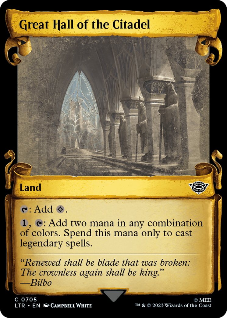Image of Great Hall of the Citadel [The Lord of the Rings: Tales of Middle-Earth Showcase Scrolls]