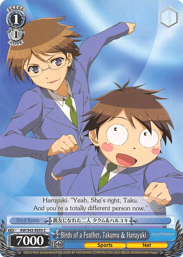 Image of Birds of a Feather, Takumu & Haruyuki (AW/S43-E093 C) [Accel World -Infinite Burst-]