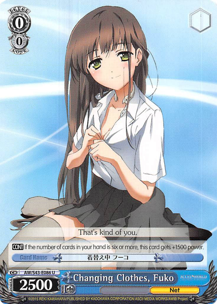 Image of Changing Clothes, Fuko (AW/S43-E086 U) [Accel World -Infinite Burst-]