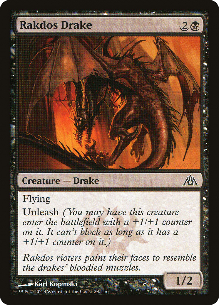 Image of Rakdos Drake [Dragon's Maze]