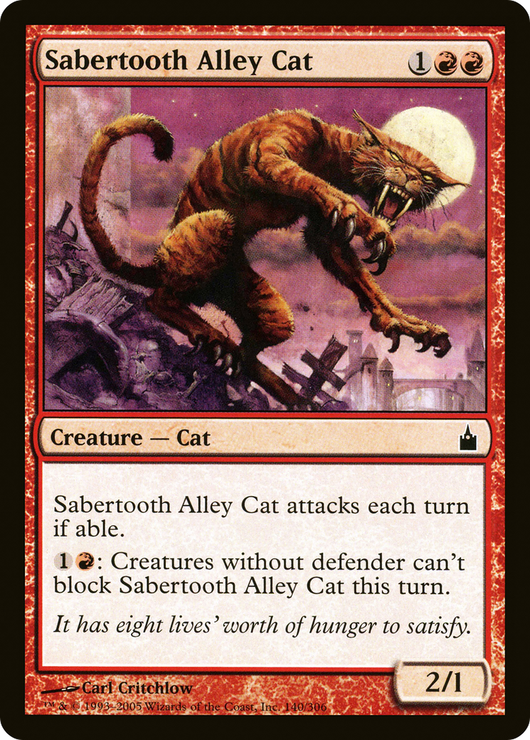 Image of Sabertooth Alley Cat [Ravnica: City of Guilds]