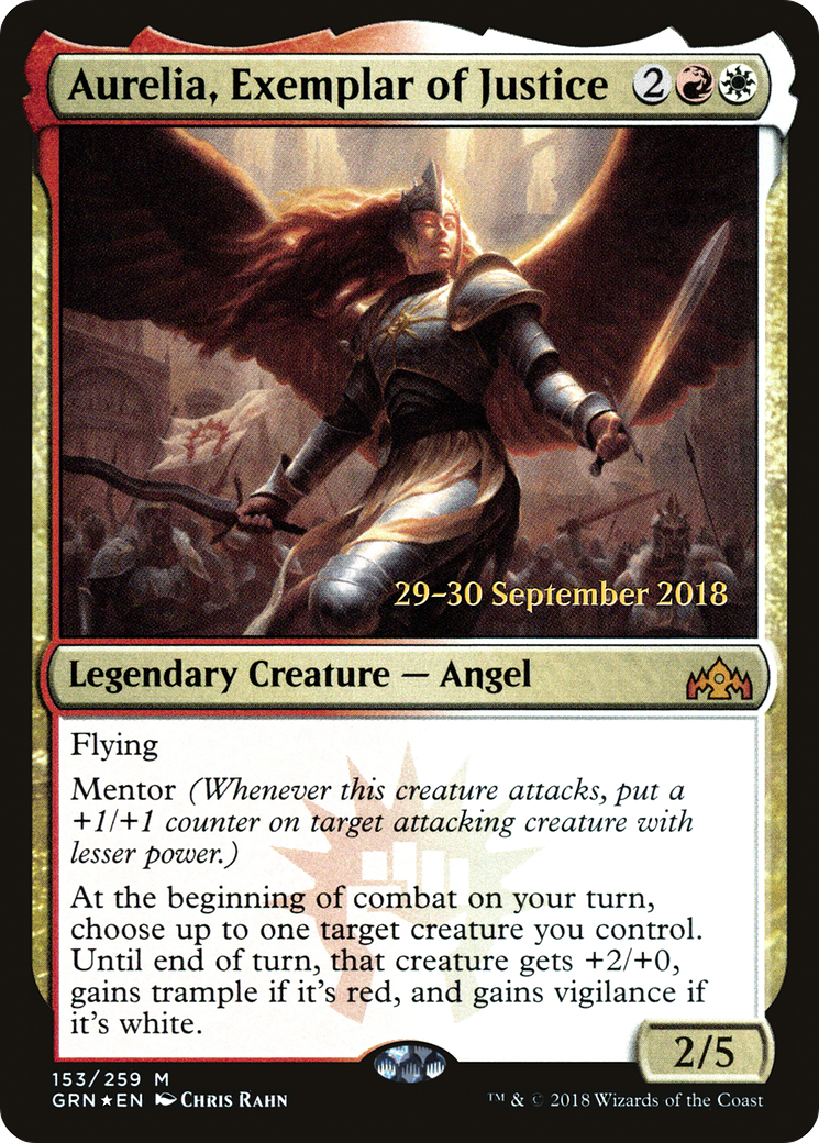 Image of Aurelia, Exemplar of Justice [Guilds of Ravnica Prerelease Promos]