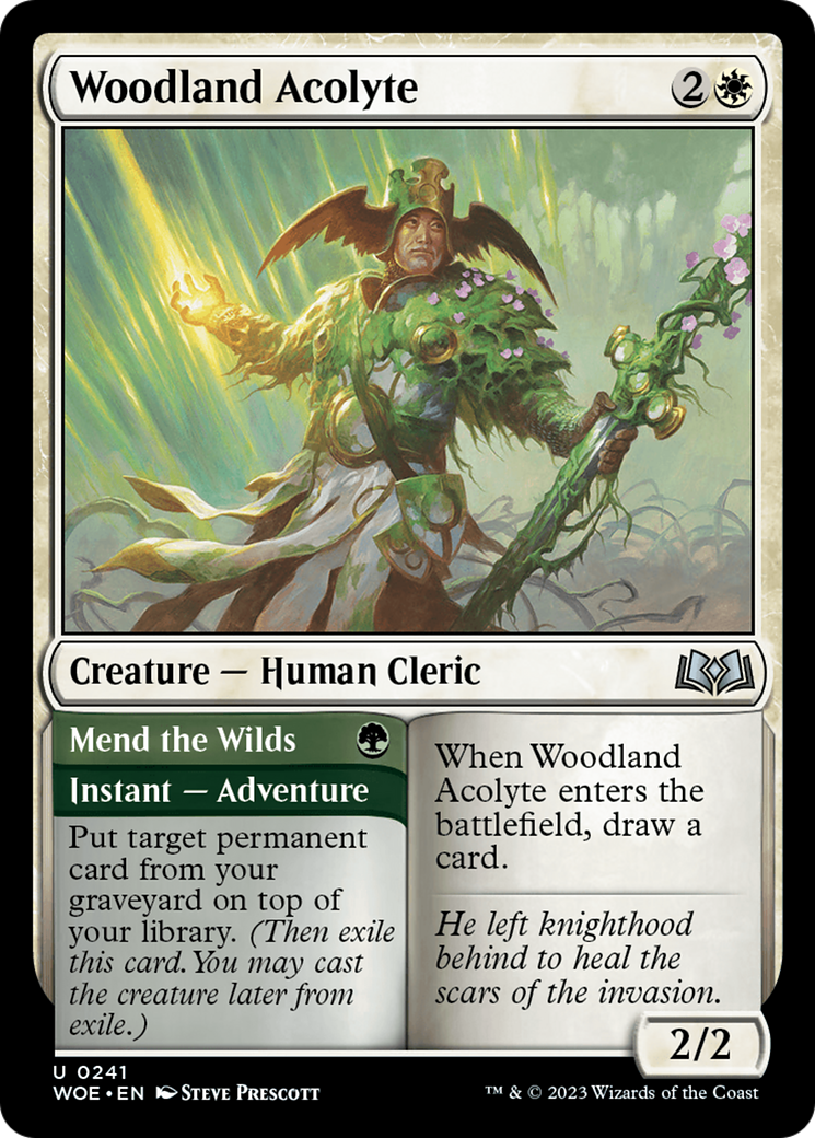 Image of Woodland Acolyte // Mend the Wilds [Wilds of Eldraine]