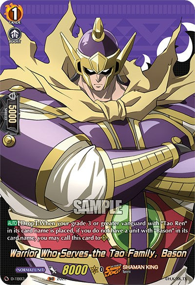 Image of Warrior Who Serves the Tao Family, Bason (D-TB03/SKR026EN) [Shaman King]