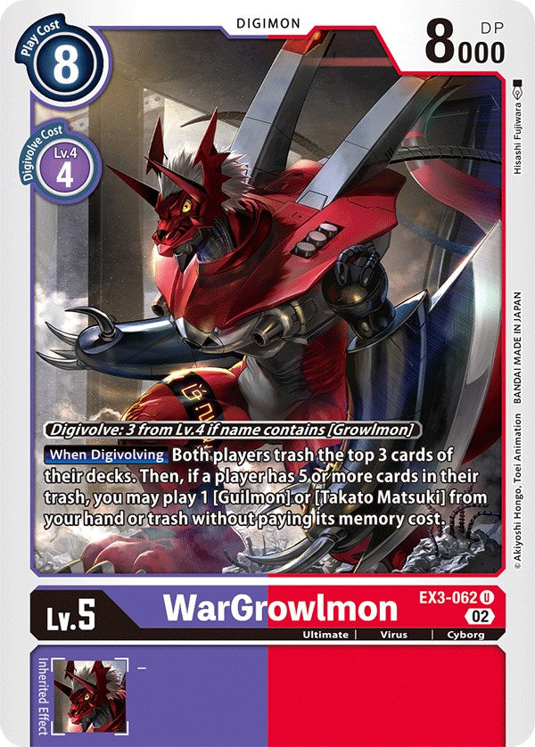Image of WarGrowlmon [EX3-062] [Draconic Roar]