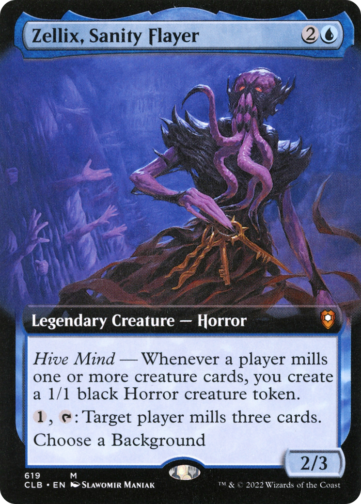 Image of Zellix, Sanity Flayer (Extended Art) [Commander Legends: Battle for Baldur's Gate]
