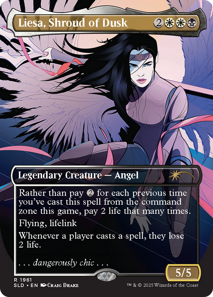 Image of Liesa, Shroud of Dusk (Rainbow Foil) [Secret Lair Drop Series]