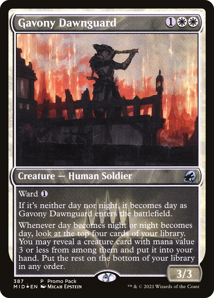 Image of Gavony Dawnguard (Promo Pack) [Innistrad: Midnight Hunt Promos]