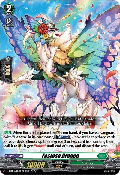 Image of Festoso Dragon (D-BT07/029EN) [Raging Flames Against Emerald Storm]