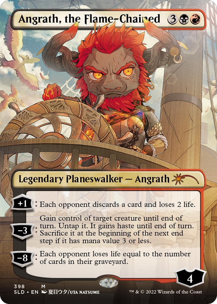Image of Angrath, the Flame-Chained (Borderless) [Secret Lair Drop Series]
