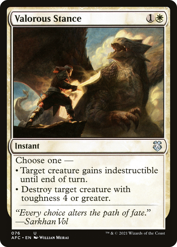 Image of Valorous Stance [Dungeons & Dragons: Adventures in the Forgotten Realms Commander]