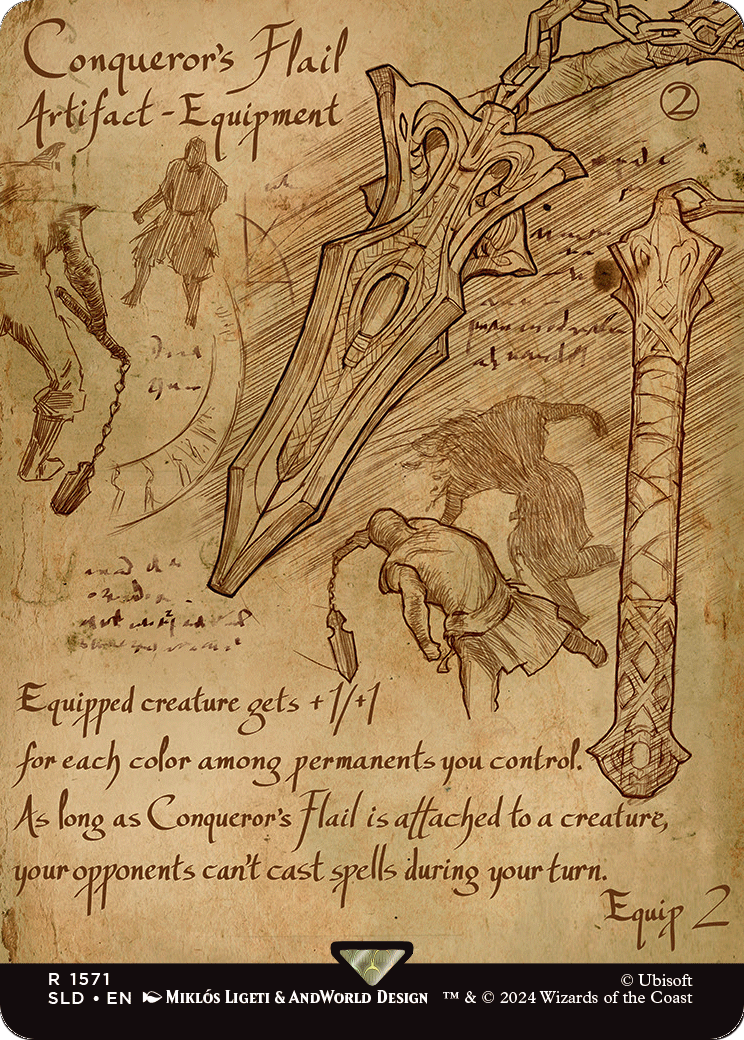Image of Conqueror's Flail (SLD-1571) - Secret Lair Drop (Borderless) Foil