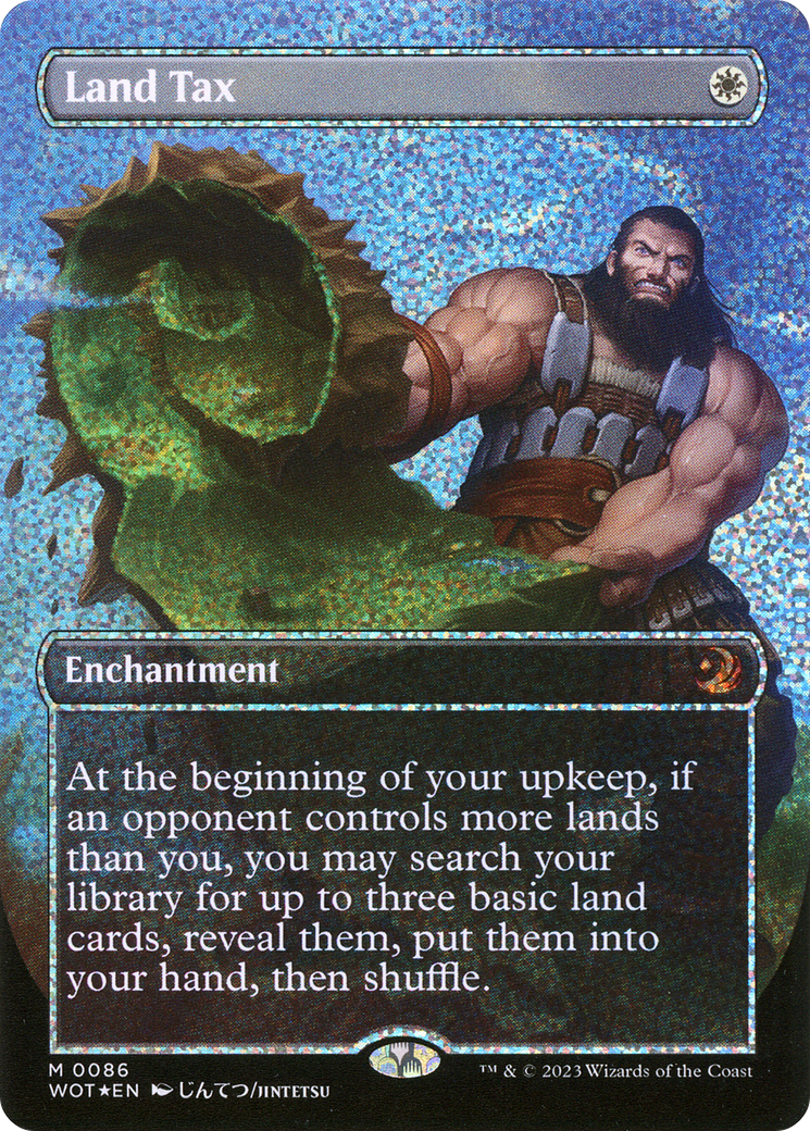Image of Land Tax (Anime Borderless) (Confetti Foil) [Wilds of Eldraine: Enchanting Tales]