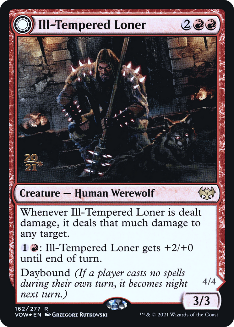 Image of Ill-Tempered Loner // Howlpack Avenger [Innistrad: Crimson Vow Prerelease Promos]