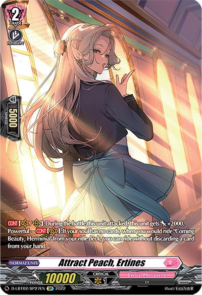 Image of Attract Peach, Ertines (D-LBT02/SP27EN) [Lyrical Monasterio: It's a New School Term!]