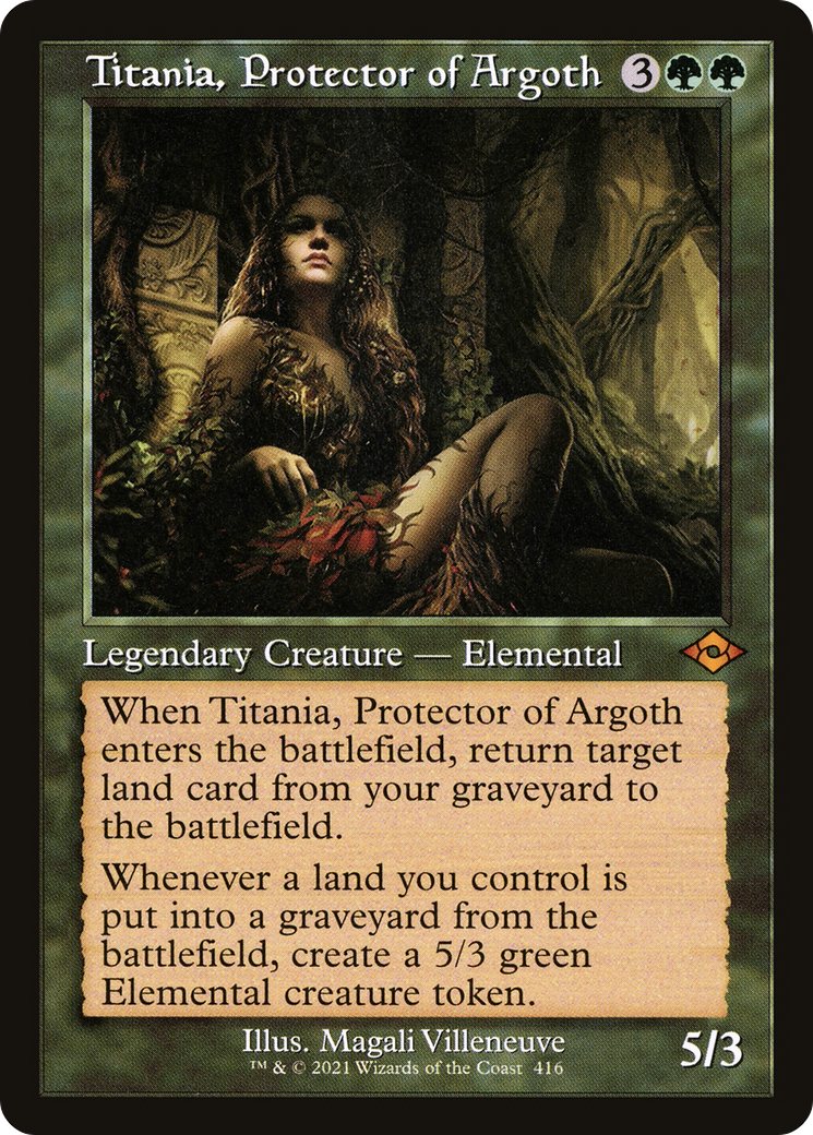 Image of Titania, Protector of Argoth (MH2-416) - Modern Horizons 2 Etched Foil