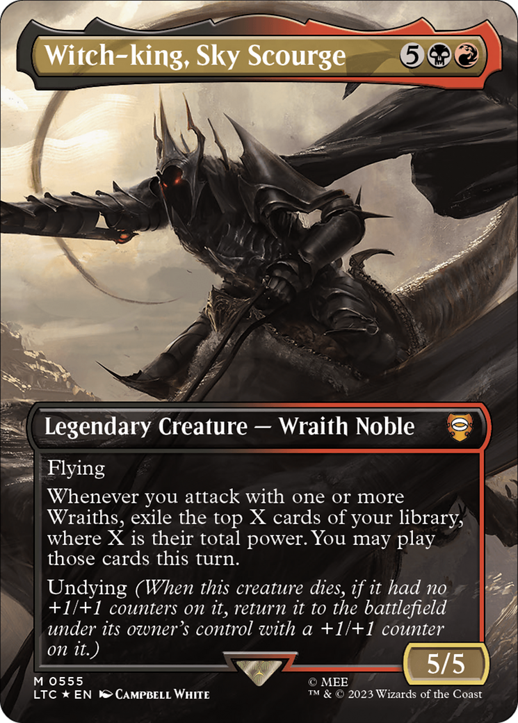 Image of Witch-king, Sky Scourge (Borderless) (Surge Foil) [The Lord of the Rings: Tales of Middle-Earth Commander]