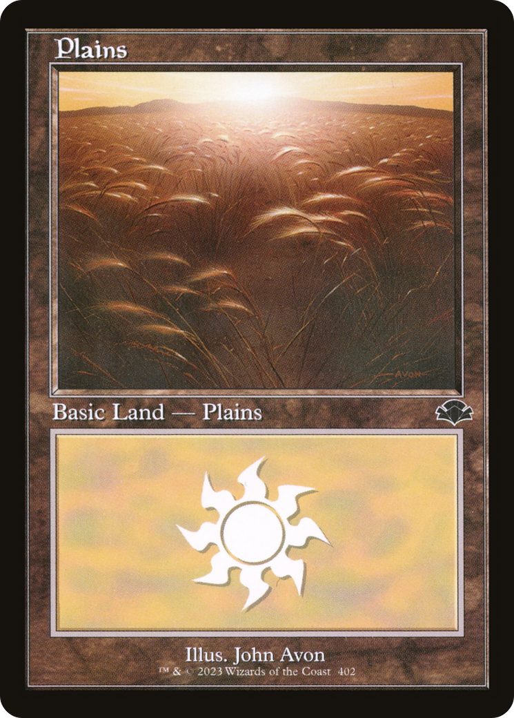Image of Plains (402) (Retro) [Dominaria Remastered]