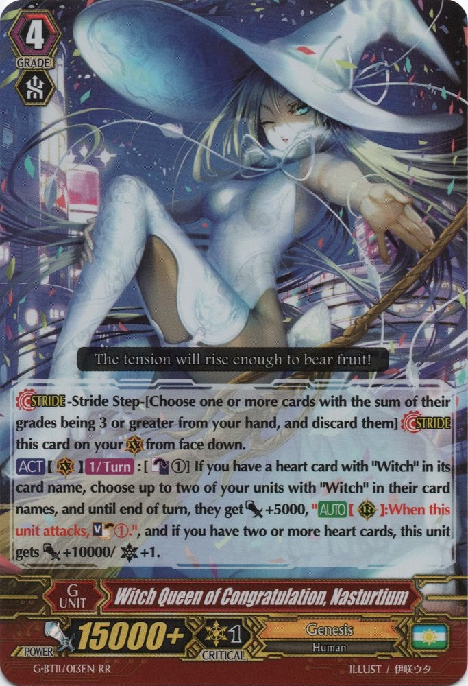 Image of Witch Queen of Congratulation, Nasturtium (G-BT11/013EN) [Demonic Advent]