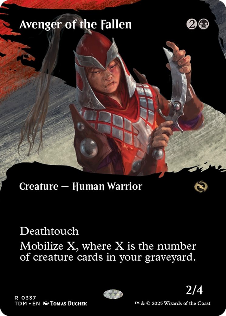 Image of Avenger of the Fallen (Borderless) [Tarkir: Dragonstorm]