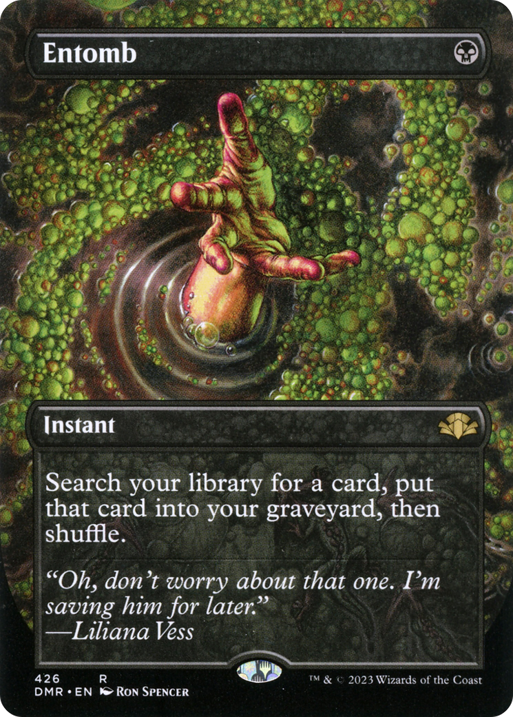 Image of Entomb (Borderless Alternate Art) [Dominaria Remastered]