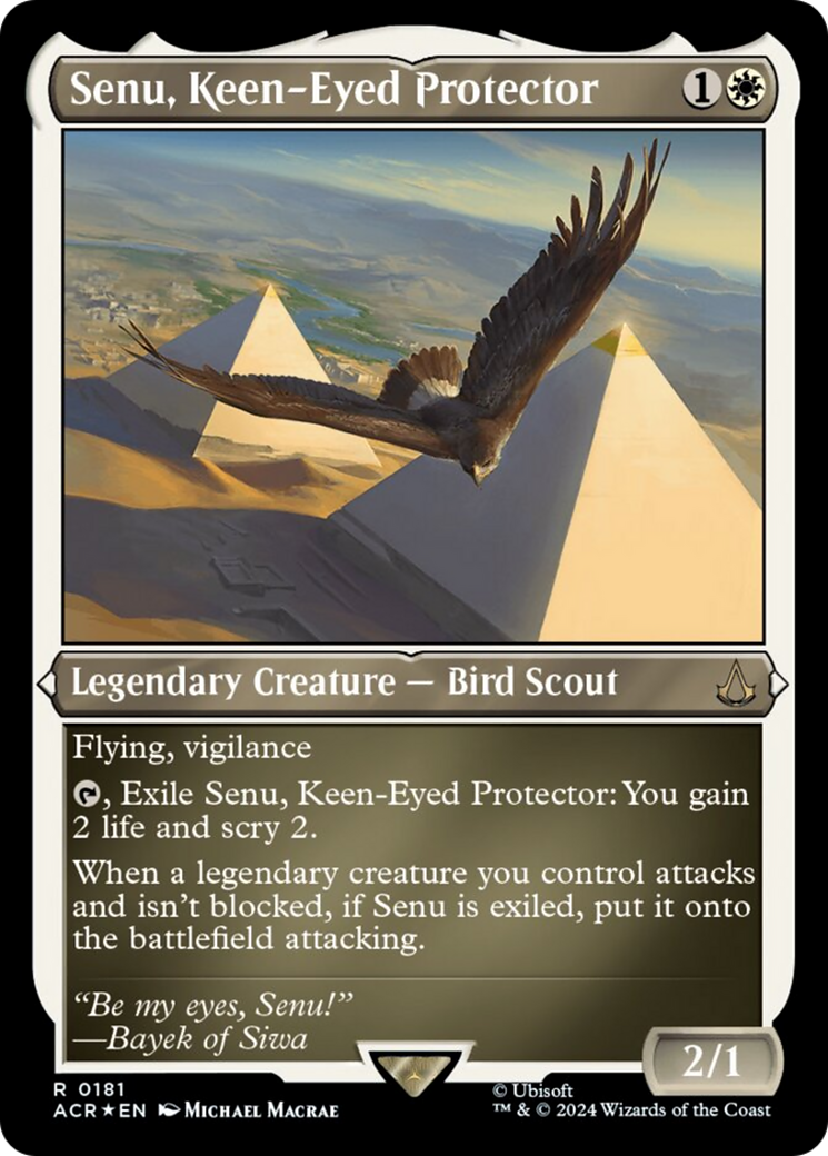 Image of Senu, Keen-Eyed Protector (Foil Etched) [Assassin's Creed]