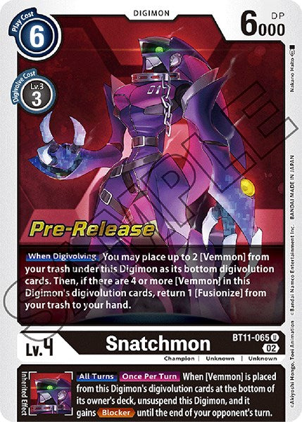 Image of Snatchmon [BT11-065] [Dimensional Phase Pre-Release Promos]