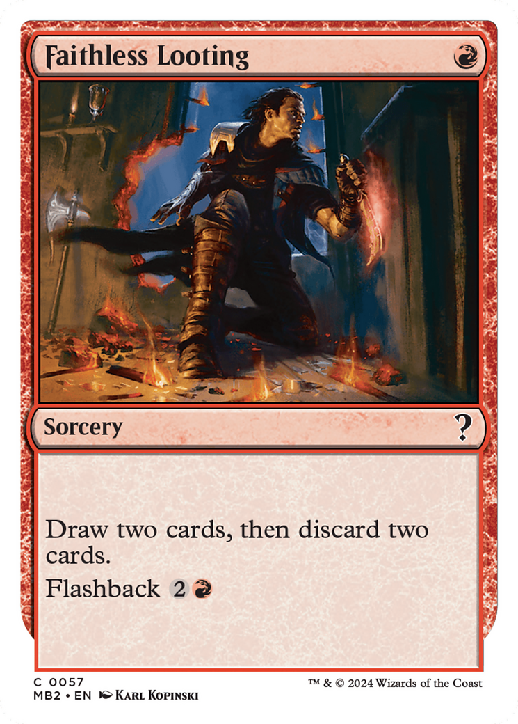 Image of Faithless Looting (White Border) [Mystery Booster 2]