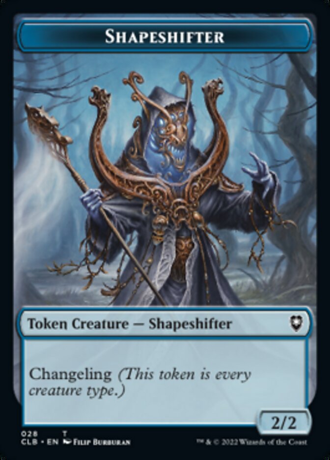 Image of Shapeshifter (024) // Shapeshifter (028) Double-Sided Token [Commander Legends: Battle for Baldur's Gate Tokens]