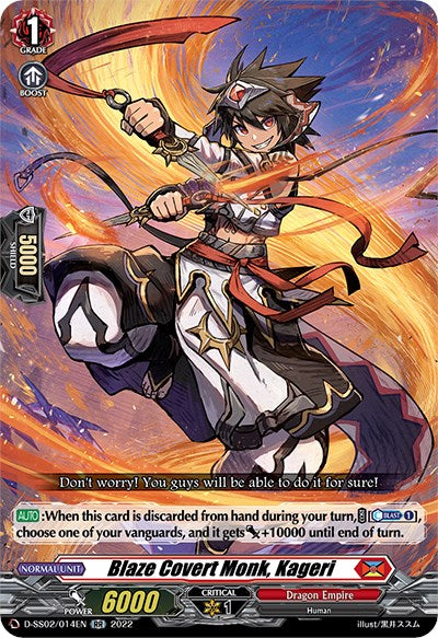 Image of Blaze Covert Monk, Kageri (D-SS02/014EN) [Festival Collection 2022]