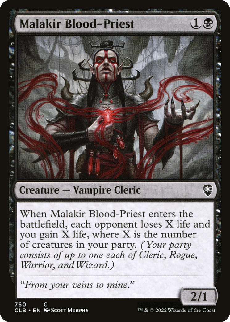 Image of Malakir Blood-Priest [Commander Legends: Battle for Baldur's Gate]