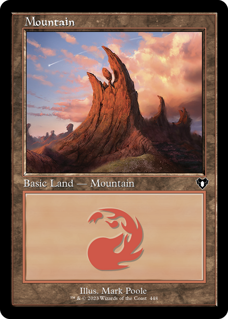 Image of Mountain (448) (Retro) [Commander Masters]