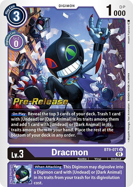 Image of Dracmon [BT9-071] [X Record Pre-Release Promos]