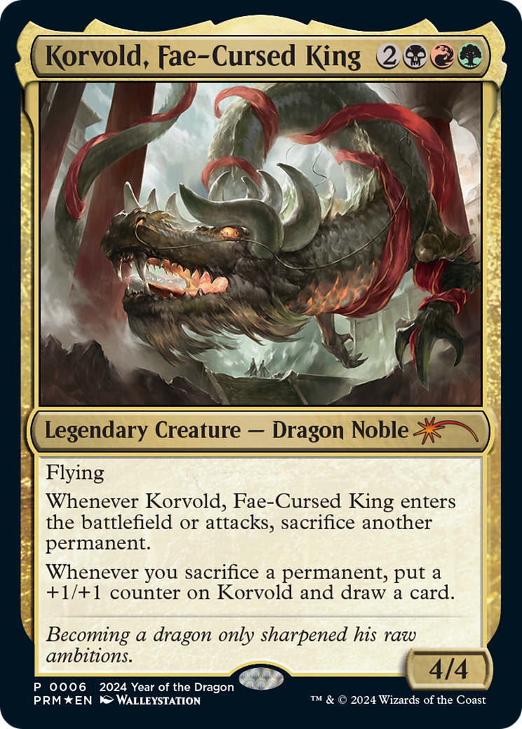 Image of Korvold, Fae-Cursed King (Year of the Dragon 2024) [Standard Showdown Promos]