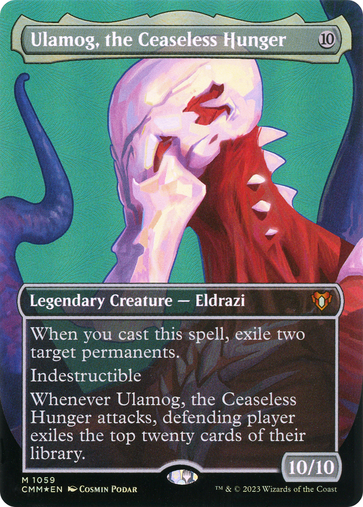 Image of Ulamog, the Ceaseless Hunger (Borderless Textured Foil Frame Break) [Commander Masters]