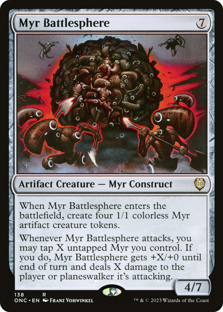 Image of Myr Battlesphere [Phyrexia: All Will Be One Commander]