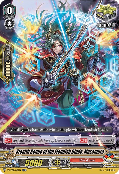 Image of Stealth Rogue of the Fiendish Blade, Masamura (V-BT09/019EN) [Butterfly d'Moonlight]