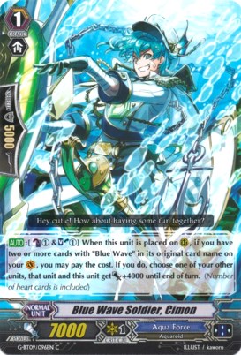 Image of Blue Wave Soldier, Cimon (G-BT09/096EN) [Divine Dragon Caper]