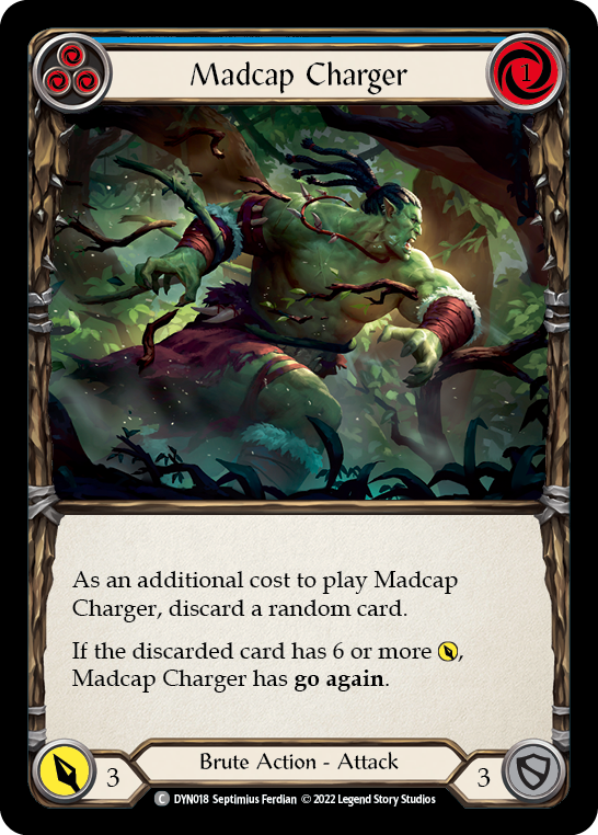Image of Madcap Charger (Blue) [DYN018] (Dynasty)  Rainbow Foil