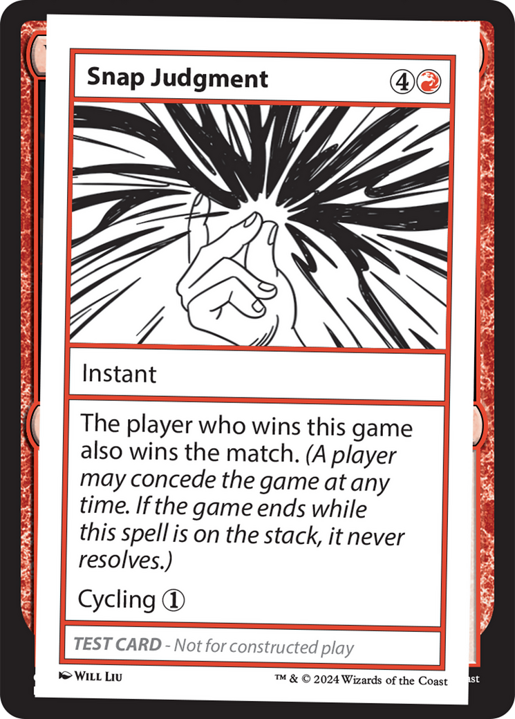Image of Snap Judgment [Mystery Booster 2 Playtest Cards]