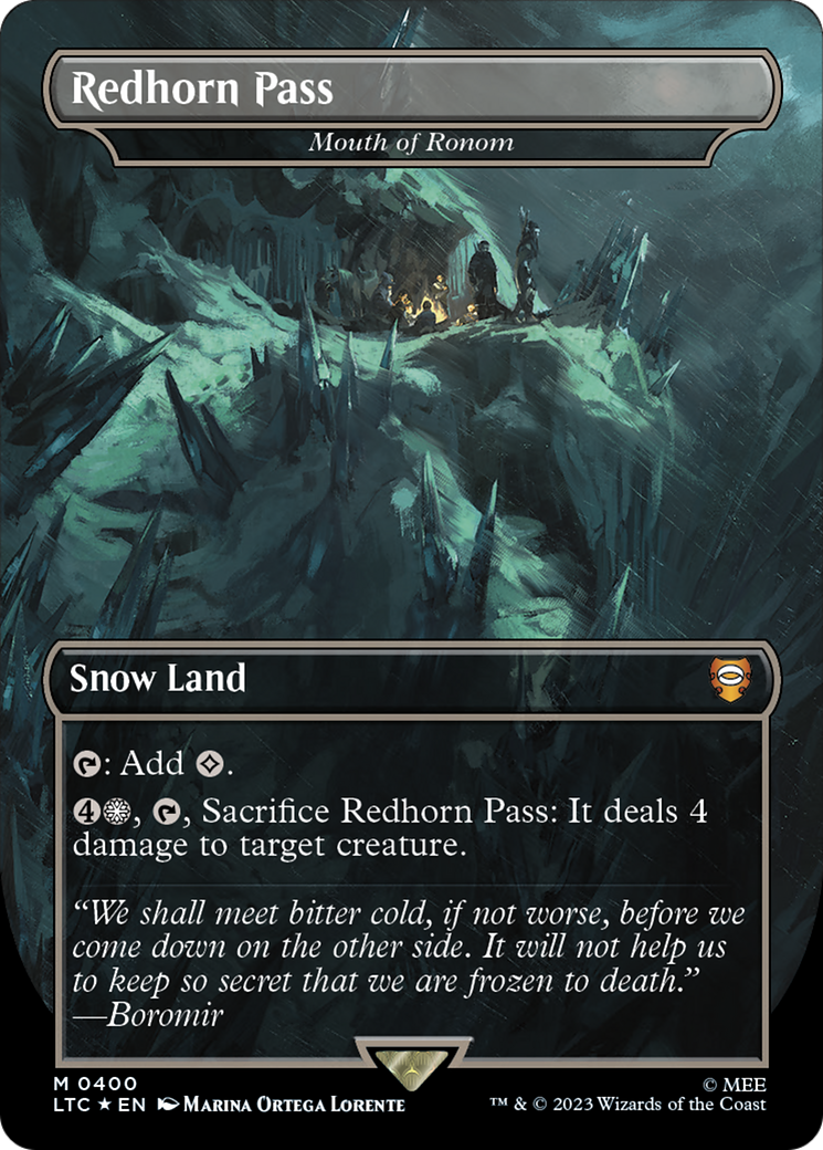 Image of Redhorn Pass - Mouth of Ronom (Surge Foil Realms and Relics) [The Lord of the Rings: Tales of Middle-Earth Commander]